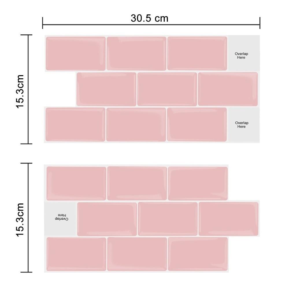 2 шт. Самоклеящиеся кухонные обои Однотонные Маслостойкие Наклейки для плитки в ванной комнате Утолщенные Водонепроницаемые Наклейки для украшения стен