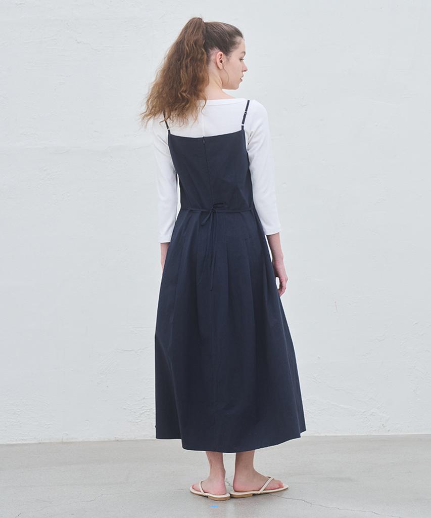 Bember Pleated Camisole Maxi Dress_Navy