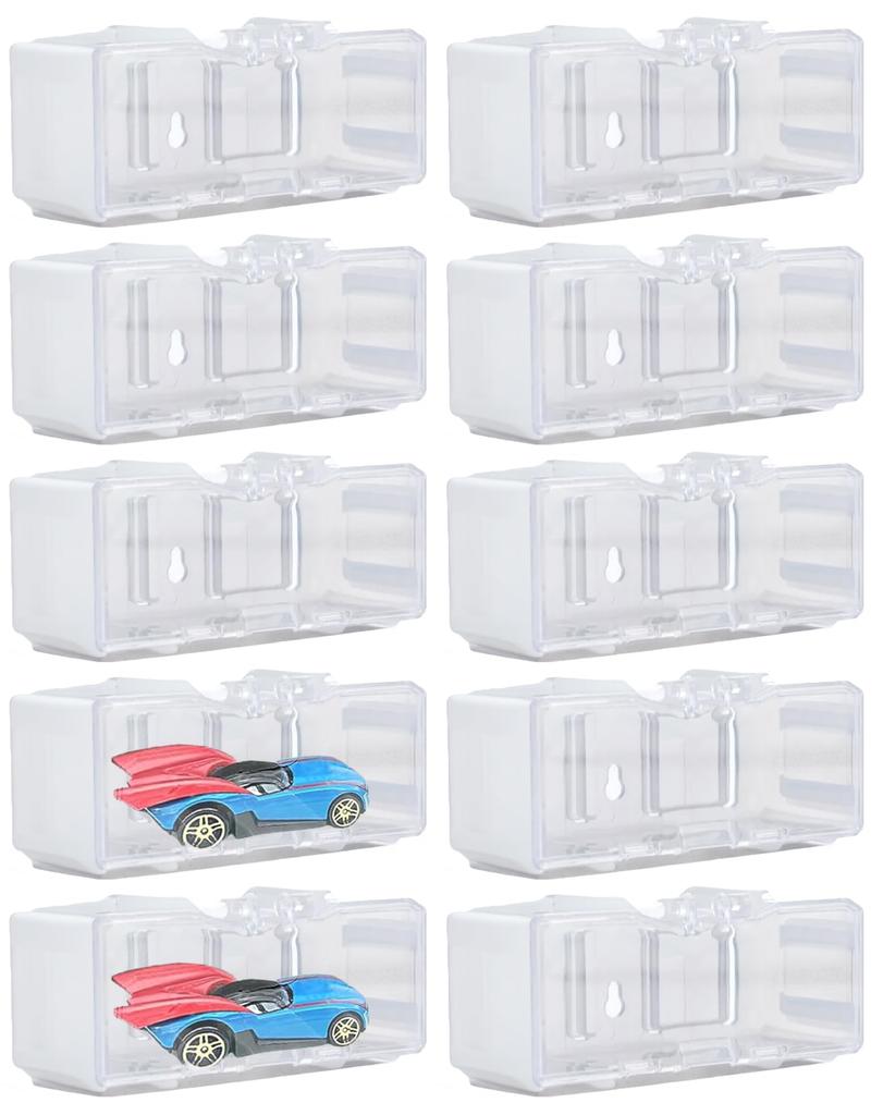 Tomica Case for Miniature Holds Freely Clear Dustproof and No Safe Ideal for Display and Storage of Cars, 10/40 Cars, Wall-Mountable, Combinable, Lid,