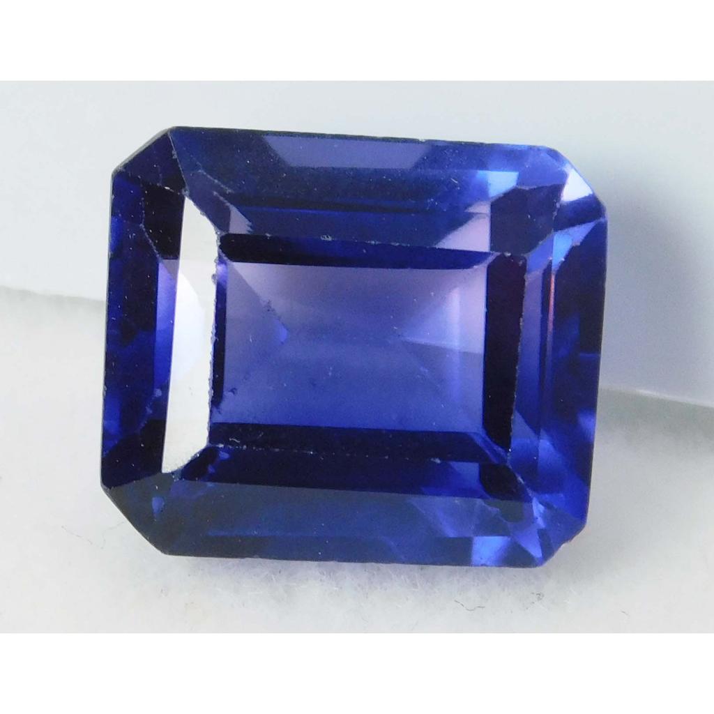 7 Carat Ring Size Loose Gemstone Natural Blue Sapphire Emerald Cut