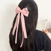 Sweet Girl Bow Streamer, Hairpin  Korean Simple And Versatile High-end Hairpin On The Back Of The Head Net Red Hair Accessories