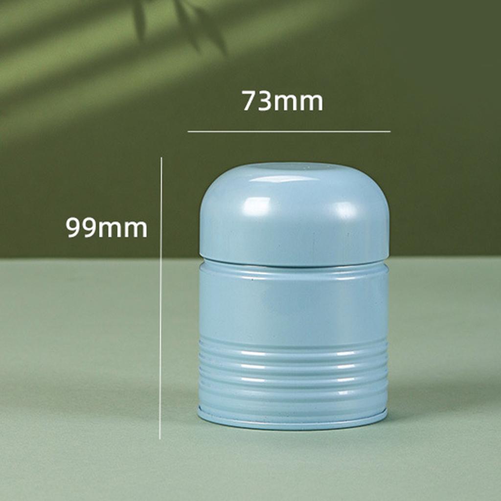 Round Tea Box Compact Tea Container Convenient Tea Storage Box Tinplate Tea Canister Tea Storage Jar for Various Teas