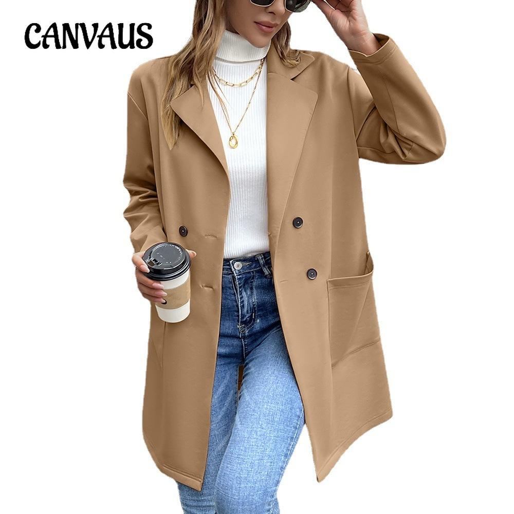 Женская куртка осенний кардиган средней длины двубортный вязаный пиджак