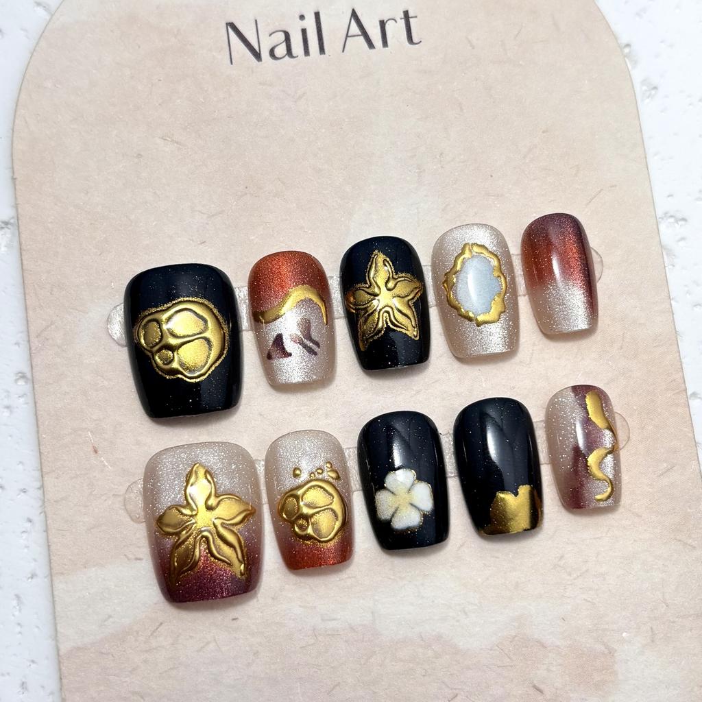 Квадратные накладные ногти многоразовые искусственные ногти с дизайном многоразовые накладные ногти пресс-он глянцевые полное покрытие акриловые клейкие ногти наклейки для женщин