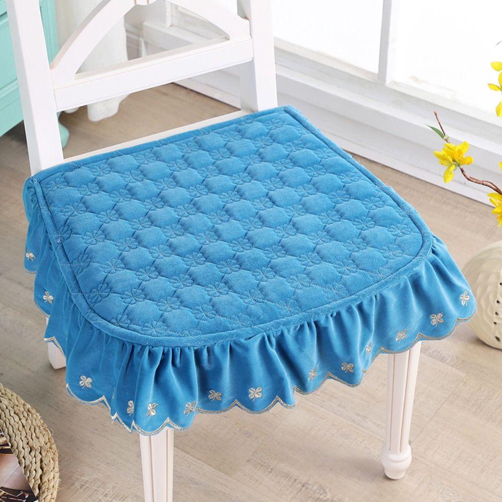 Нескользящая подушка на обеденный стул в пасторальном стиле 43x45см Зимняя студенческая подушка Общежитие