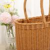 With Handle Woven Basket Rectangular Flower Basket Picnic Basket  Outdoor Picnic