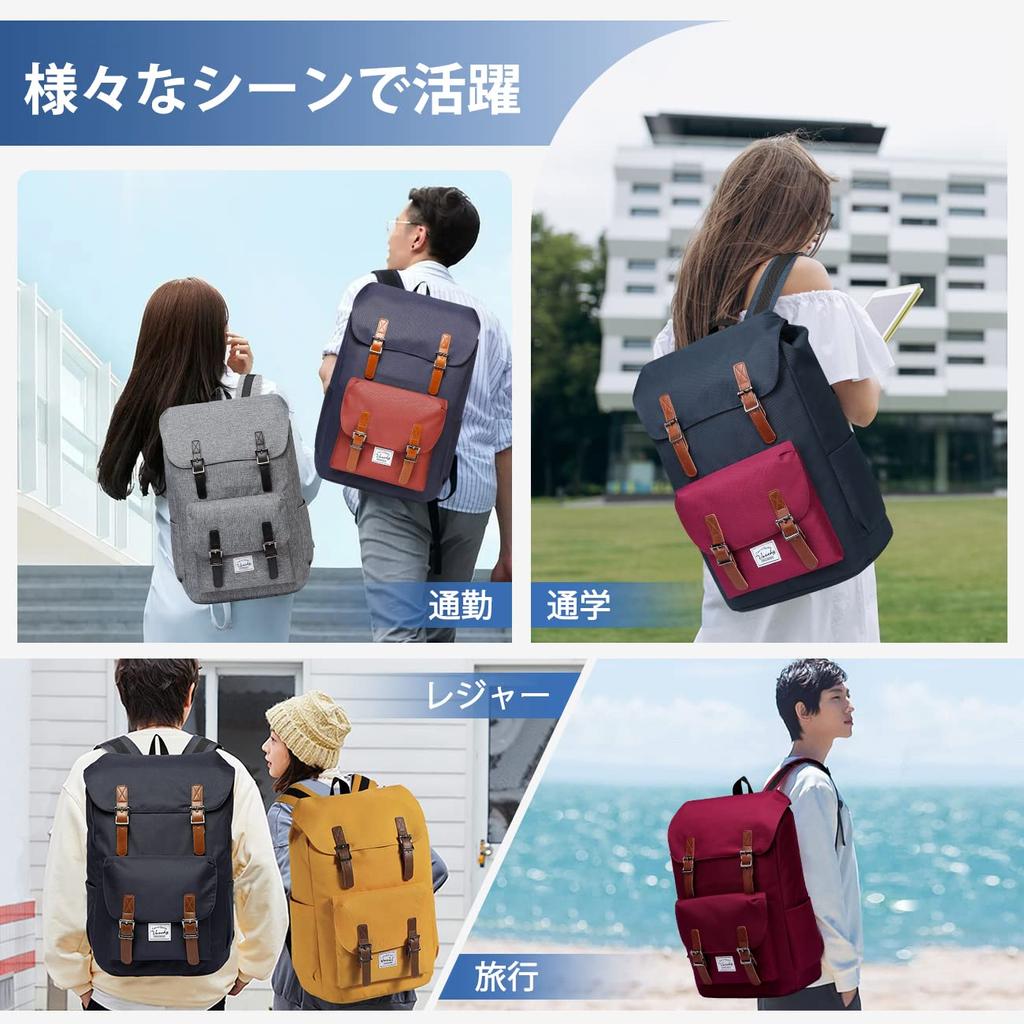 Рюкзак для VASCHY Большая вместимость Бизнес Рюкзак для ПК Сумка для старшей школы колледжа дюймовый ПК угольно-серый для мужчин, школы, поездок на работу, путешествий, женщин,