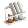 Crystal Craft Dish Drainer Rack for Water and Baby Stylish Kitchen Storage Cups, Bottles, Bottles, [White]