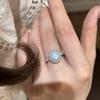 Винтажная атмосфера высокого класса, инкрустированные цирконом, серьги-пусеты с камнем с морским узором, ожерелье, темпераментный белый, роскошный и элегантный набор
