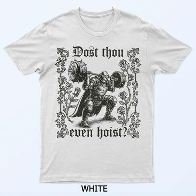 Ты вообще поднимаешь средневековый мем про спортзал? Смешная футболка для лифтинга