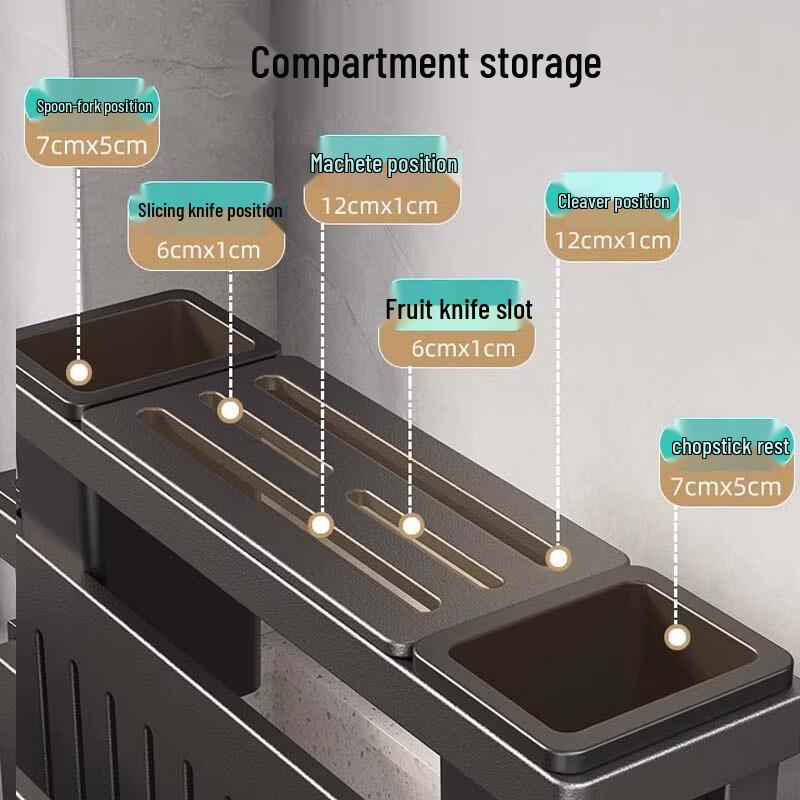 Multi-functional Wall-Mounted Kitchen Organizer Rack