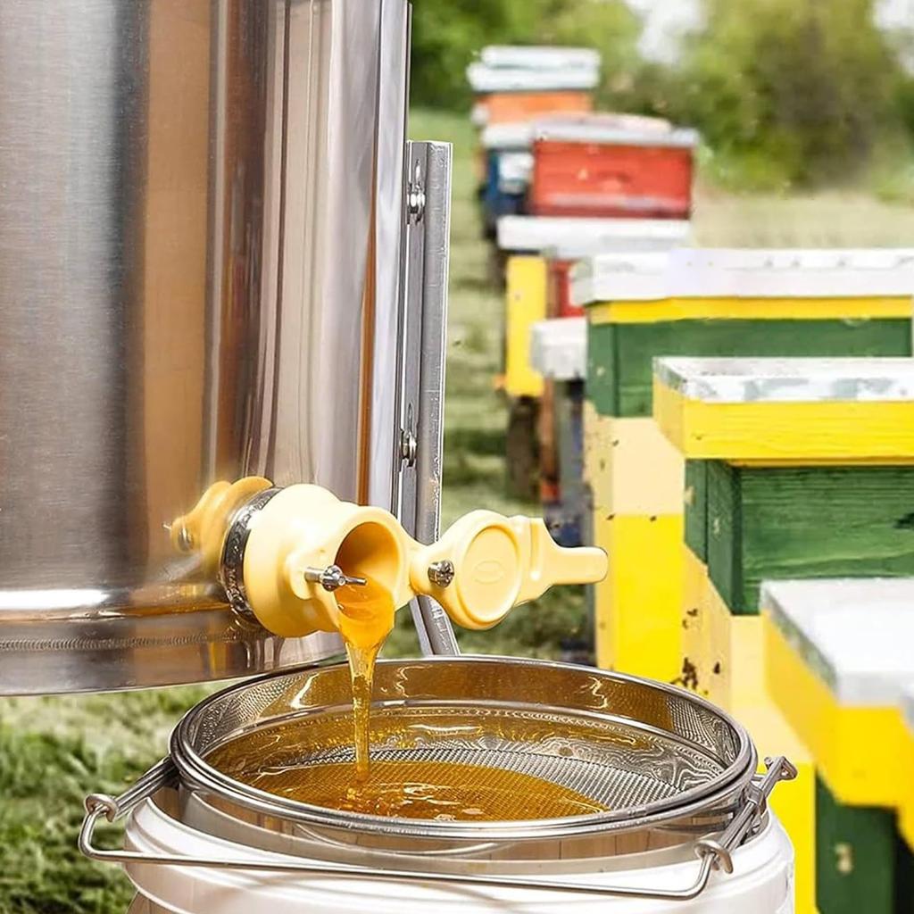 Двойной сетчатый медовый фильтр из нержавеющей стали для пчеловодства с регулируемой телескопической рукояткой подходит для 5-галлонного ведра