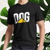 Новый логотип DOG-гусеница (белый текст) Активная футболка с логотипом Смешной размер от S до 5XL