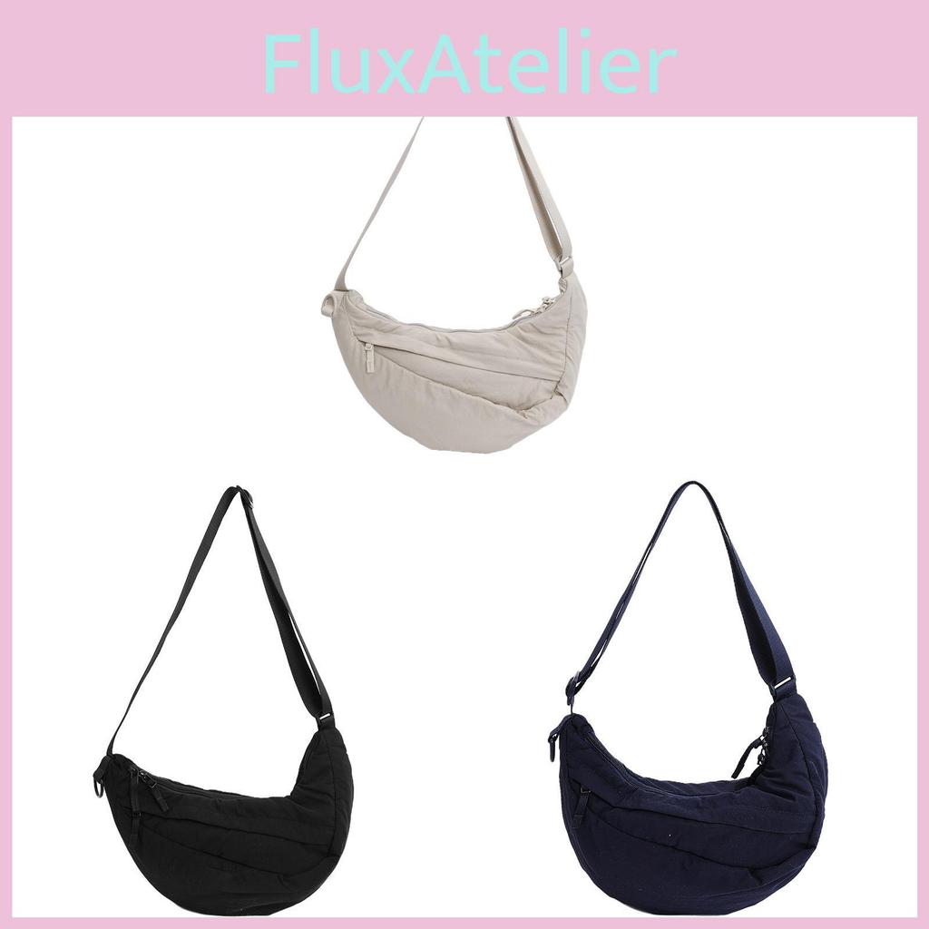 Korean Fashion Water Dumpling Shaped Crossbody Bag With Polyester Lining For Urban Outfits