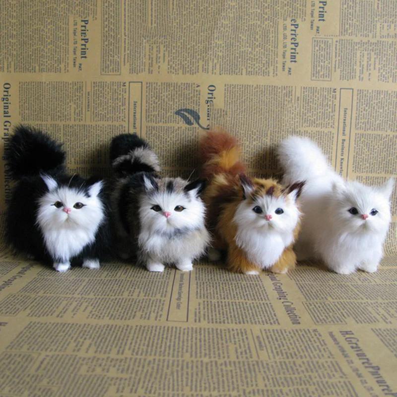 Little Cat Plush Toy Cute Simulation Cat Soft Filling Model Fake Cat Gifts Birthday and Valentine's Day To Children and Girls