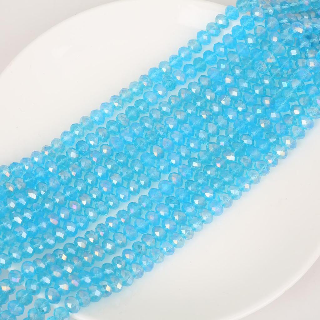 8мм Граненые Плоские Хрустальные Бусины из Стекла для DIY Ювелирных Изделий Разных Цветов