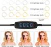 LED Photography RingLight 3 Modes Dimmable Selfie Ring Light With Tripod & Phone Stand For TikTok Video Live Makeup Fill Lamp