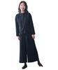 Washable and Roll Neck Blouse Wide Pants Suit Set Sizes [Nissen] [Mourning/Formal Clothes] <Neina> Wrinkle-proof 3-piece <Large Available>