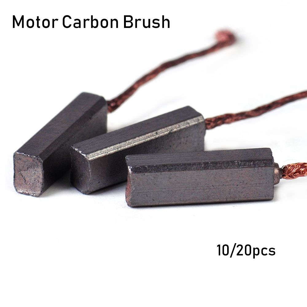 4.5 x 6.5 x 20mm Hand Tools Electric Motor Brush Replacement Leads Generator Carbon Brushes Wire