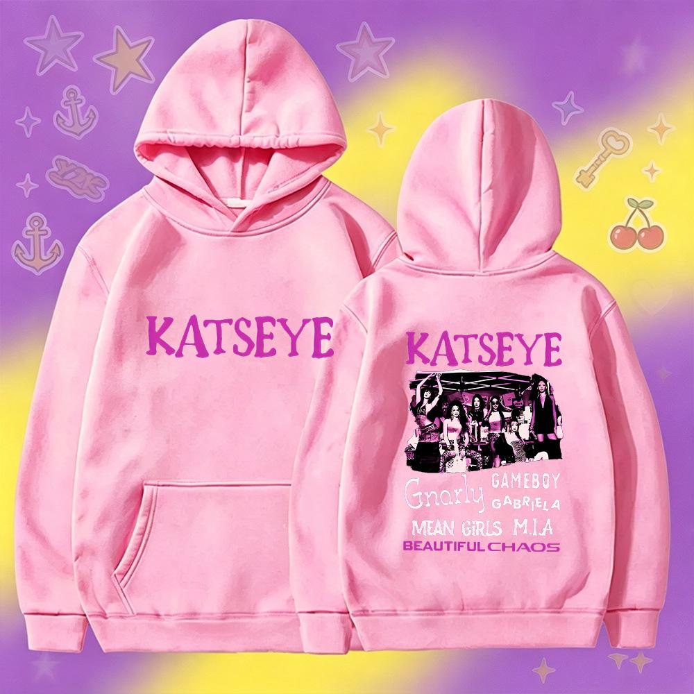 Худи Katseye Idol Group Oversized 60810-4 Модный Топ для Поддержки Фанатов