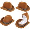 Vintage Western Cowboy Hat Ring Box Personalized Creative Ring Box Jewelry Storage Boxes  Couple