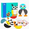 50pcs Animal Wooden Puzzle Board Set Colorful Baby Educational Wooden Toys  for Children Learning Developing Toys