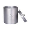 iBasingo 350ml Titanium Cup Ultra Light with Lid Gift for Outdoor Camping Home Use Rust-Free A-Ti3022D