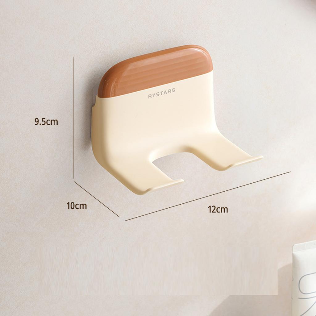 Wall Mounted Hair Dryer Holder No Drilling Required Bathroom Hair Dryer Rack Multifunctional Storage Organizer for Bathroom and Toilet