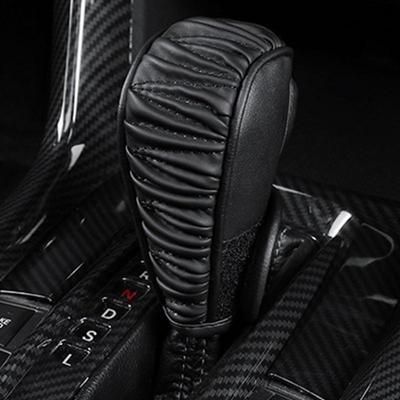Чехол на ручку переключения передач автомобиля Чехол на ручку переключения передач автомобиля Пылезащитный чехол на ручку переключения передач из искусственной кожи Текстура Дизайн Нержавеющий