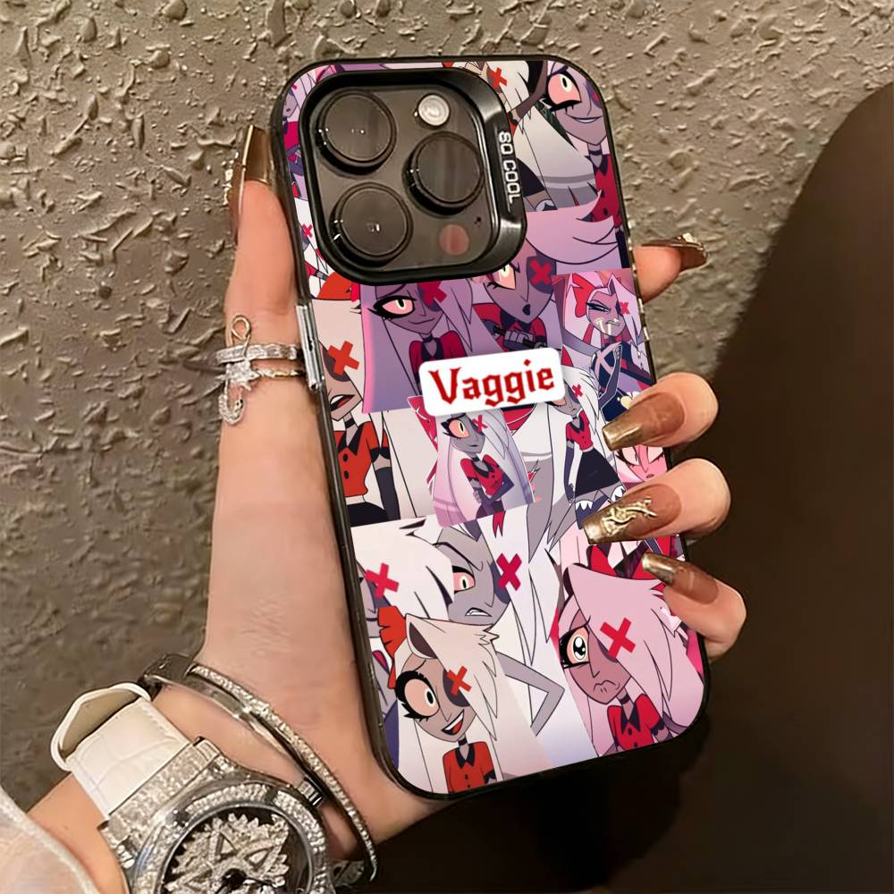H-hazbin hotel V-veggie Чехол для телефона для iPhone 17,16,15,14,13,12,11 Plus,Pro Max,XS,Разноцветный Серебристый Черный Чехол