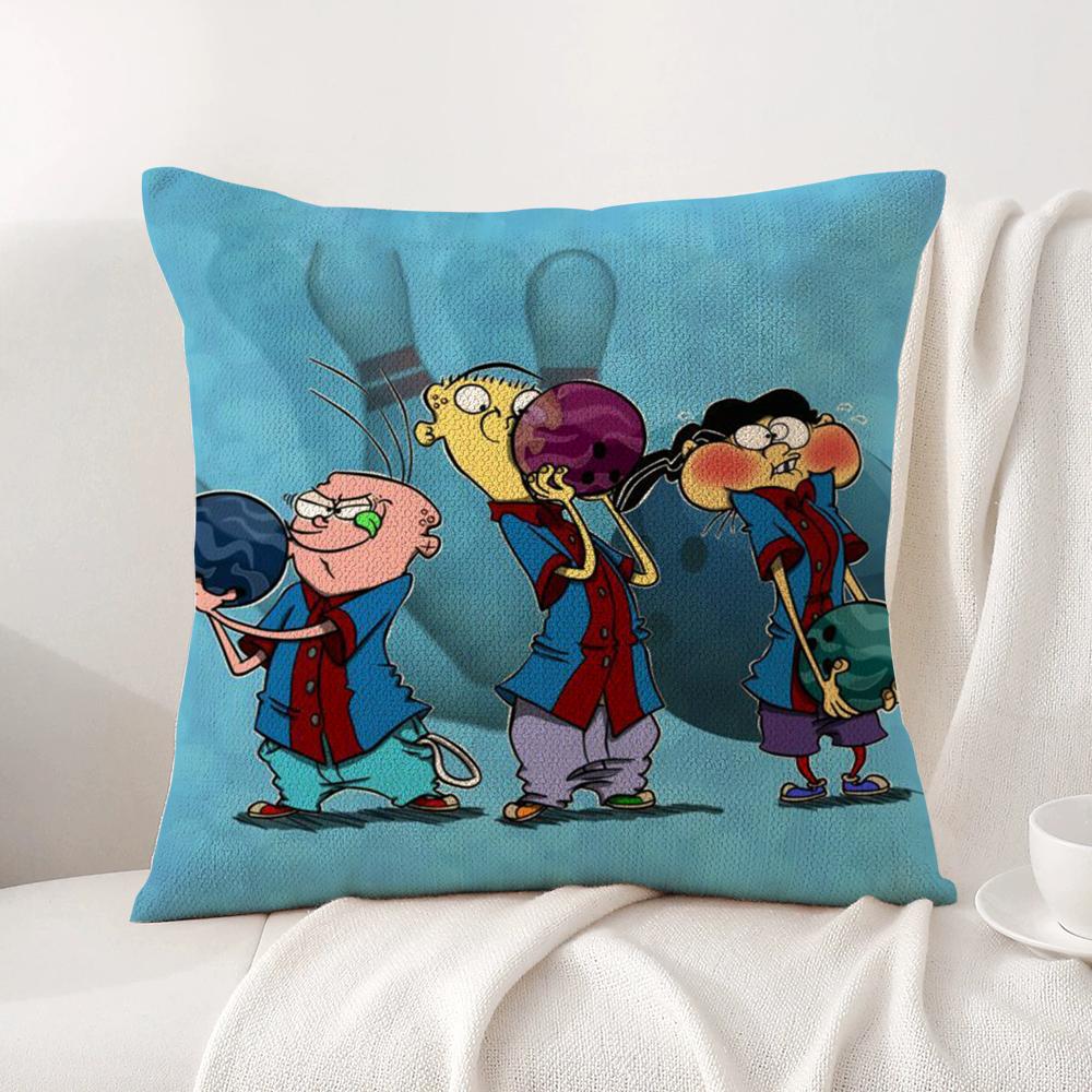 Чехол на подушку Ed, Edd n Eddy, Летняя прохлада, Льняная ткань, Двусторонний принт, Наволочка, Декор для дивана и дома, Подарок