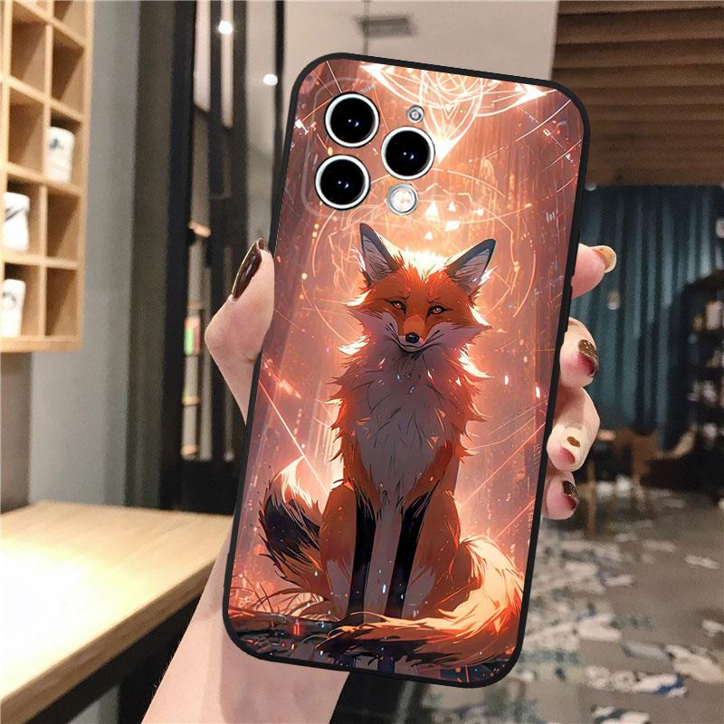 Чехол для телефона Carcasa Funda Для iPhone 17 Pro Max 17 Air 16 15 14 13 Pro Max 15 16 Pro 15Plus Милая лиса
