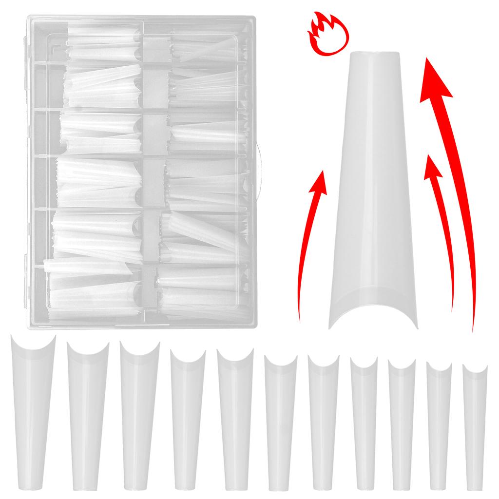 240pcs Extra Long Nail Tips Artificial French False Nail Tips for  Nail Salon