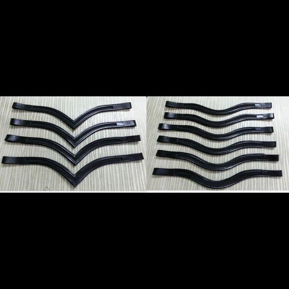 Empty Channel Leather Bridle Parts U Shape Brow Band 6 MM.