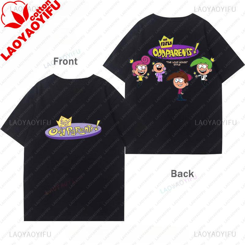 New Style Cartoon TShirt The Fairly Odd Parents Printed Tops Summer Short Sleeve Camisetas Nostalgia Retro Street Fashion Tees