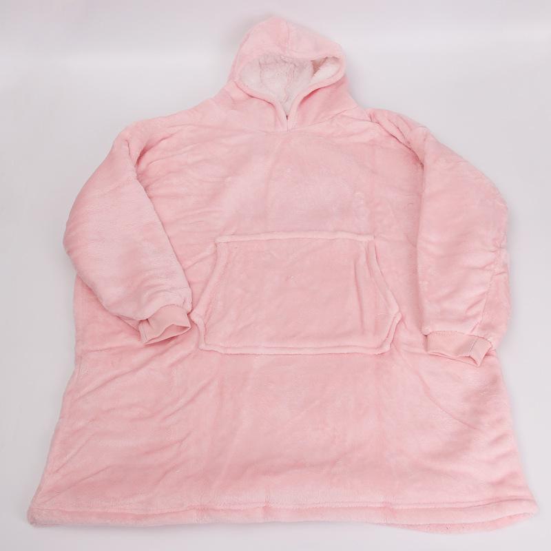 Унисекс флисовый плед-пуловер с капюшоном для тепла на улице и защиты от холода