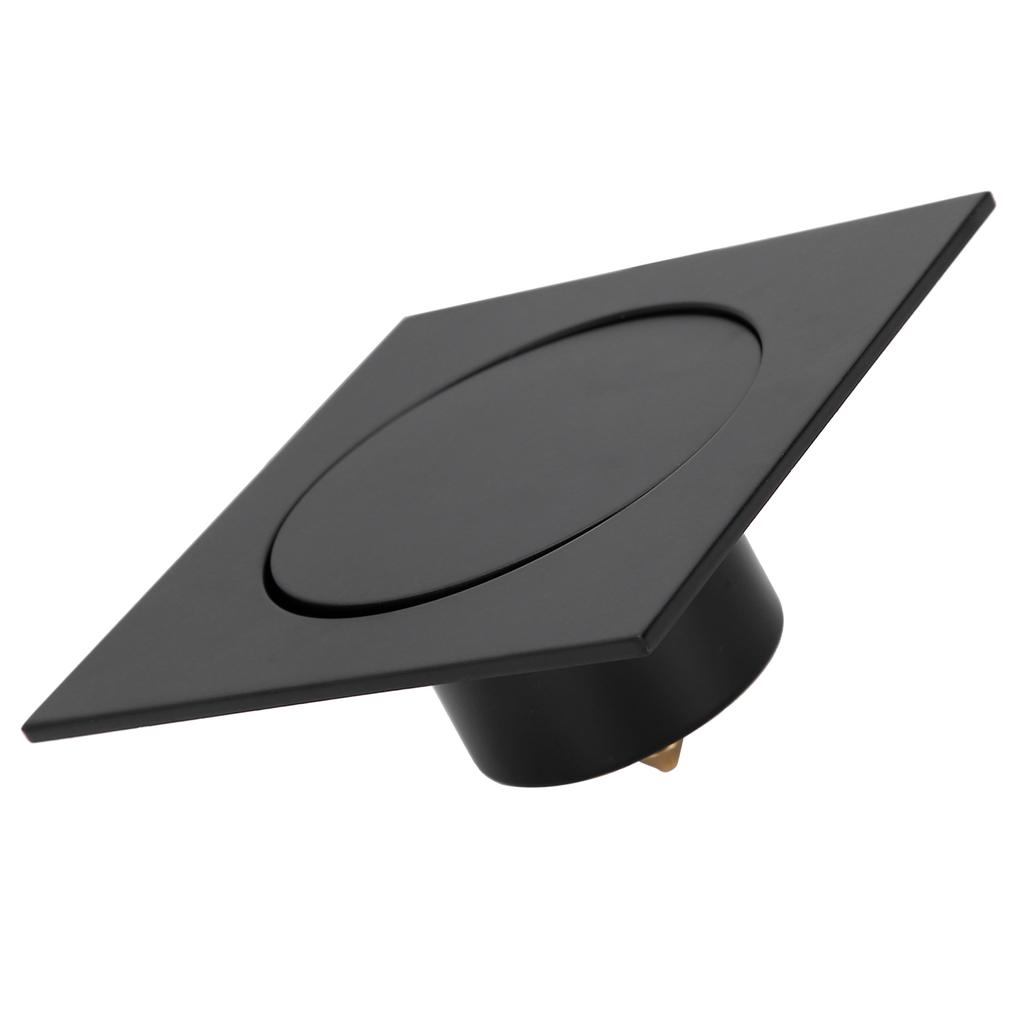 Floor Drain Strainer Pop Up Type for Bathroom Shower Toilet Fast Draining Square AntiOverflow OdorResistant(Black )