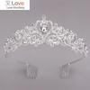 Кристалл Винтаж Королевская королева тиары и короны женские пышные выпускные диадемы украшения для волос свадебные украшения для волос аксессуары вечеринка