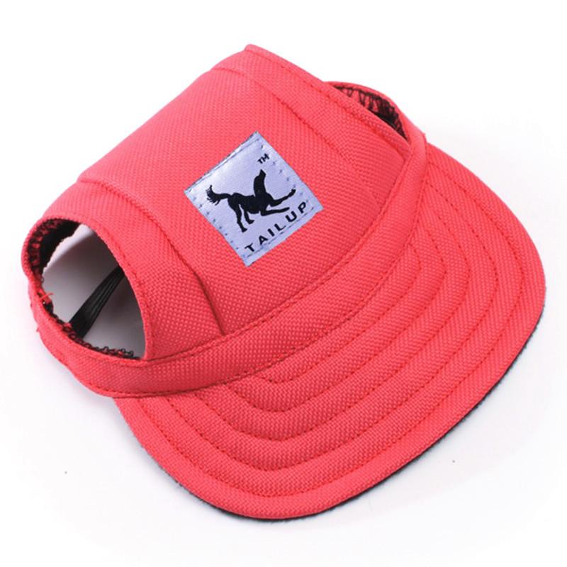 Cute Dog Baseball Hat Canvas Cap Adjustable With Ear Holes For Small Pet Dog Cats Outdoor Accessories Outdoor Pet Products 7D35