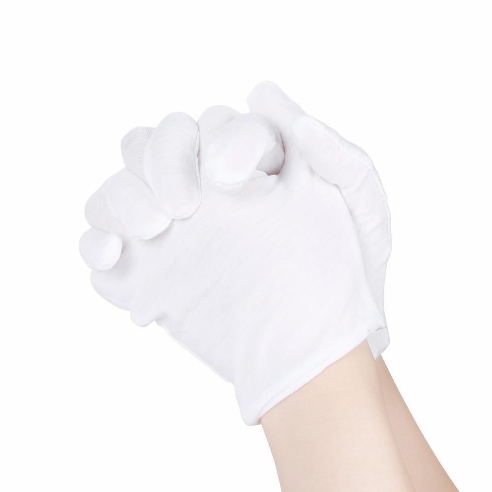 Хлопковая гладкая мягкая косметическая маска для рук Белые увлажняющие перчатки Отбеливающий уход за руками