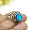 Natural Blue Labradorite Round Gemstone Handmade Ring, Solid 925 Sterling Silver Ring, Designer Ring, Gift For Her, Wedding Ring