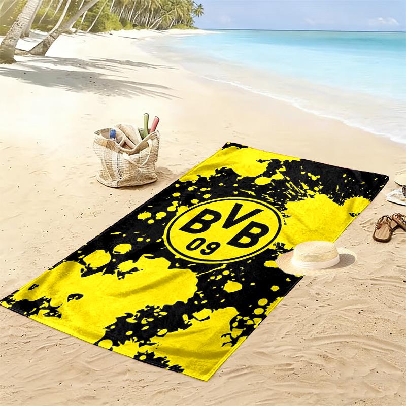 Bvb Fc Print Beach Towel, Large Soft Quick Dry Towel for Beach Camping Swimming