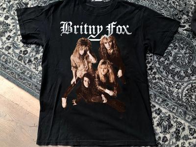 Britny Fox Band Bite Down Hard Унисекс Футболка Хлопок Полный Размер AL217