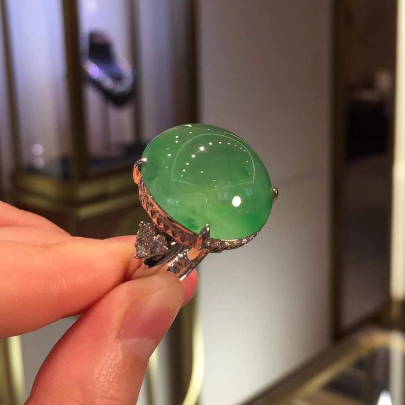 Оригинальные новые натуральные халцедоновые ледяные виды зеленых колец для женщин свежие классические роскошные помолвочные украшения регулируемые