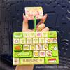 Funny 26 Grid Keyboard Keycap Clicker Keychain Fidget Push Squeeze Stress Anxiety Relief Decompression Sensory Bag Charm Gift