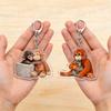 Популярный брелок-обезьянка Punch Monkey для аксессуаров Милое животное Любитель животных Брелок-кольцо для ключей Украшения Фанаты Друзья Подарки на день рождения