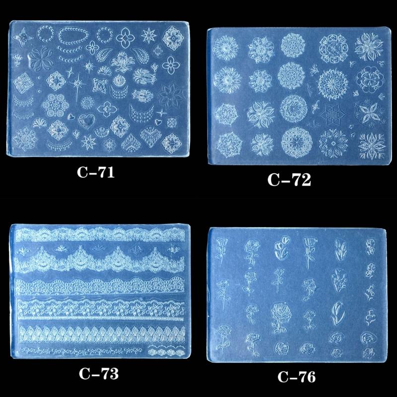 Silicone Nail Art Mold Embossing Patterns Nail Mould Decorations Versatile Jewelry Making Tools Handmade Carving Molds
