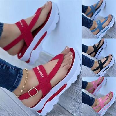 Женские ортопедические сандалии, повседневные шлепанцы на плоской подошве, женская обувь на низкой танкетке, размер