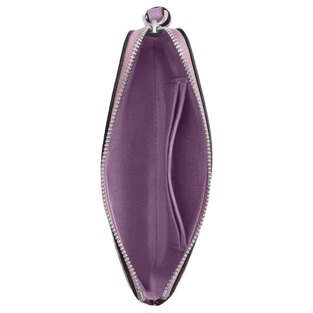 Coach Wristlet 16 Floral Print Design Coated Canvas Clutch Small Women Clutch Purple CBP28-SVY2I