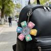 Relief Stress Keyboard Keychain 6 Keys Button Keyboard Clicker Toy Fidget Keychain  For Gifts